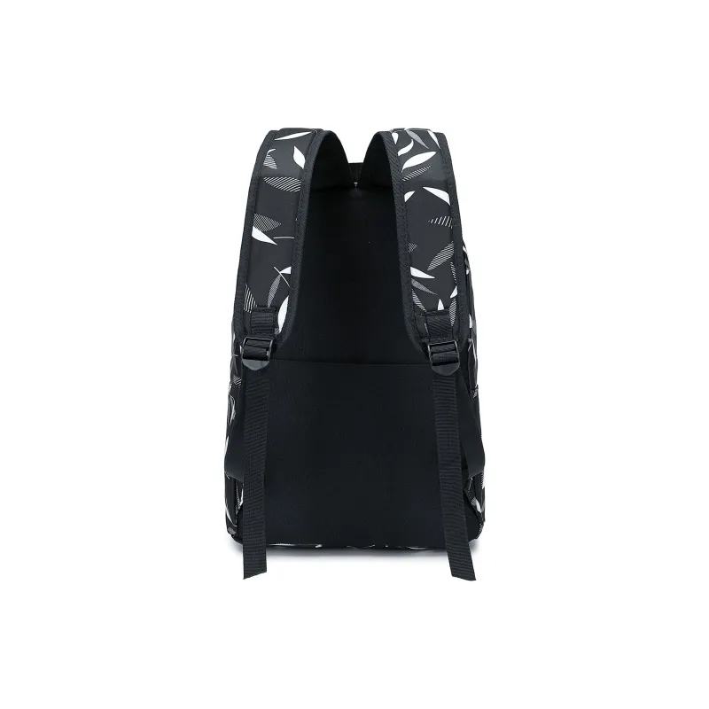 Kawasaki Fabric Backpack Regular Unisex Leaf Black-4