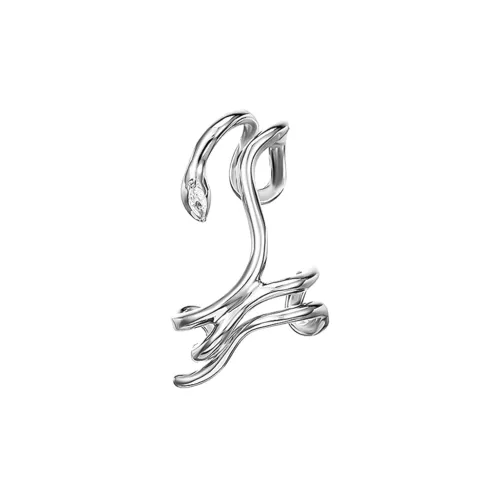 Swarovski 925 Sterling Silver Clip On Earrings Womens White