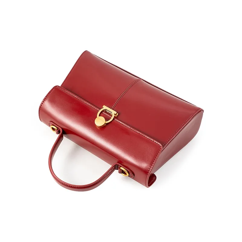 Vigno Synthetic Leather Handbag, One Shoulder, Crossbody Bag Regular Women's Red-5