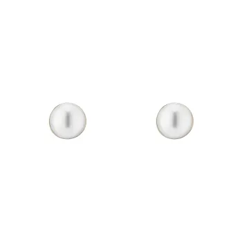 GUCCI Pearl Stud Earrings Unisex White