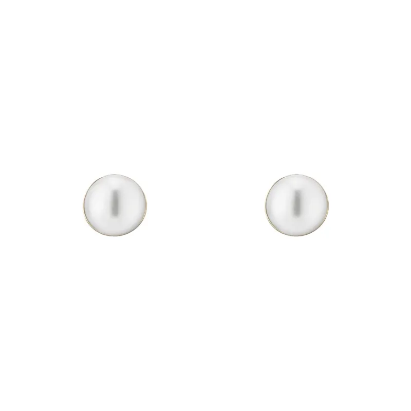 GUCCI Pearl Stud Earrings Unisex White-0