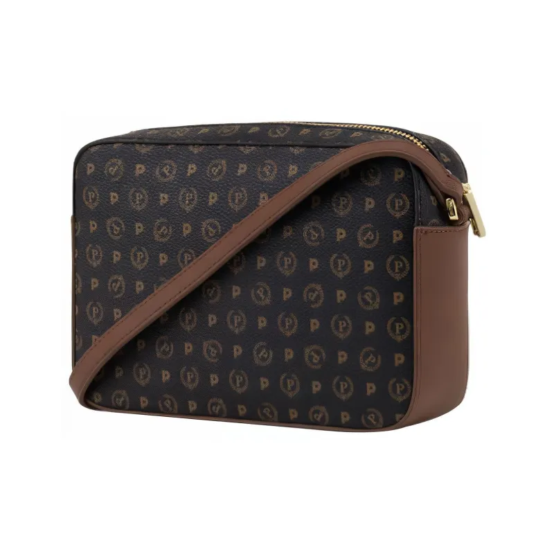 Pollini Cow Leather Crossbody Bag, Shoulder Bag Women's Black Umber-2