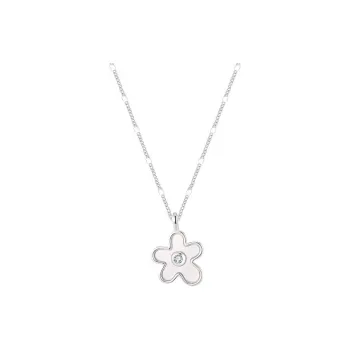 CHINA GOLD S925 Silver With White Shell And Topaz Necklaces Women's
