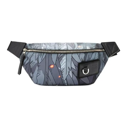 LOEWE Howl's Moving Castle Cow Leather Fanny Pack Men's Black