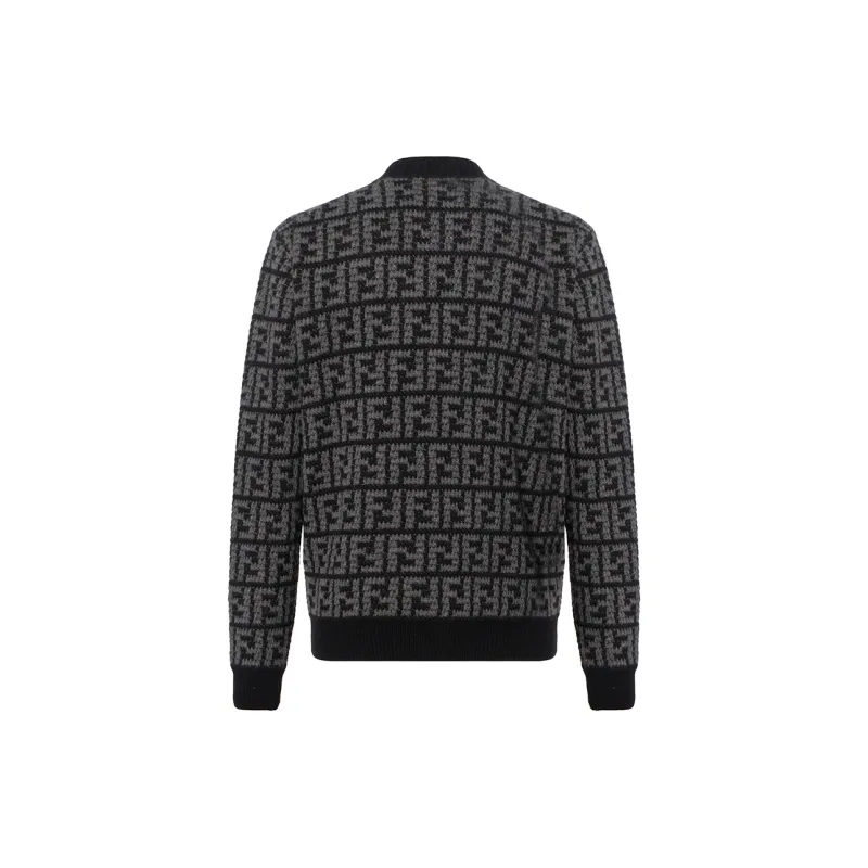 FENDI Monogrammed Button Up Cardigan-1