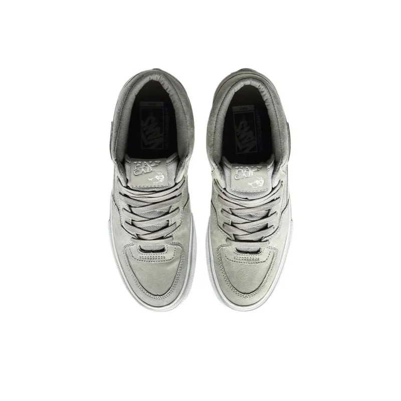 Vans Half Cab Anti-Slip Wear-Resistant Mid-Top Skateboard Shoes Men's Gray-2