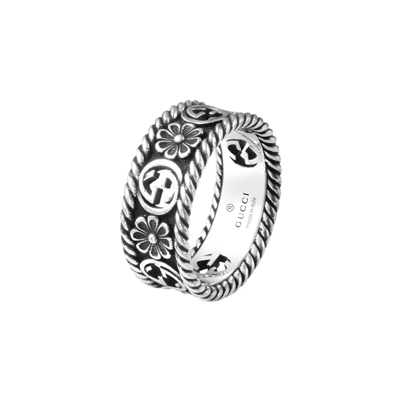 GUCCI Sterling Silver Rings Men's Silver-1