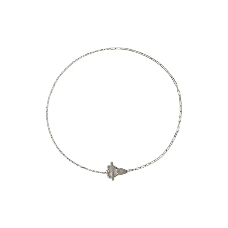 Burberry Brass Necklaces Men's Silver-0