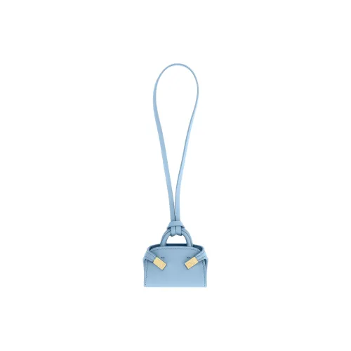 FERRAGAMO Hug Calfskin Pendant Bag Accessories Mini Women's Light Blue