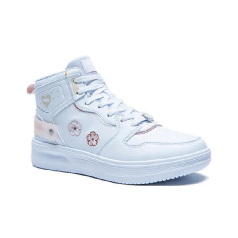 361° Skateboard Shoes Women's High Top White/Pink-3