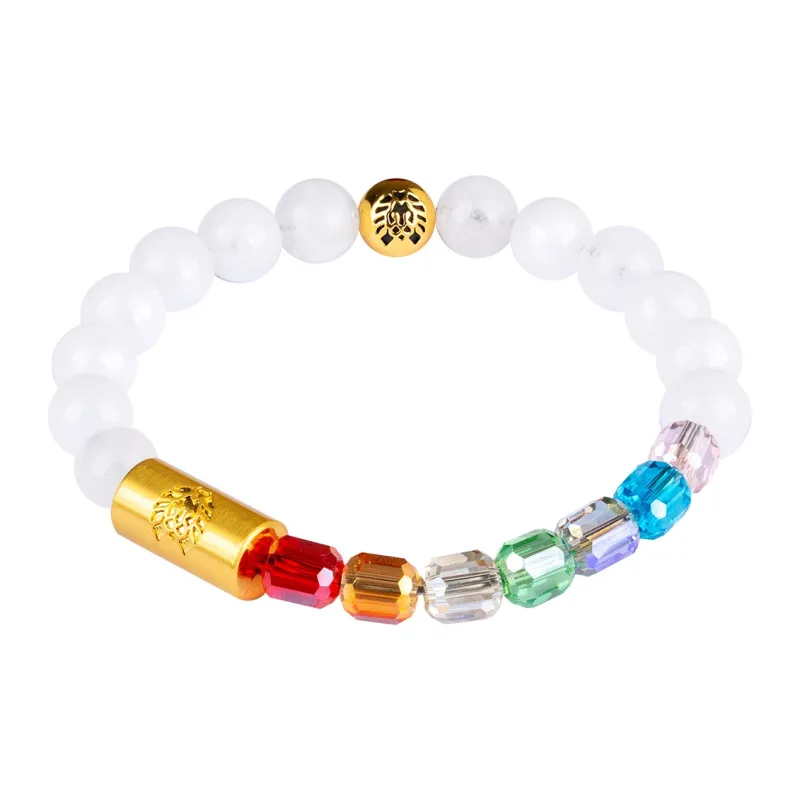 Rastaclat Chalcedony Small Lion Chinese Style Beaded Bracelet Unisex-3