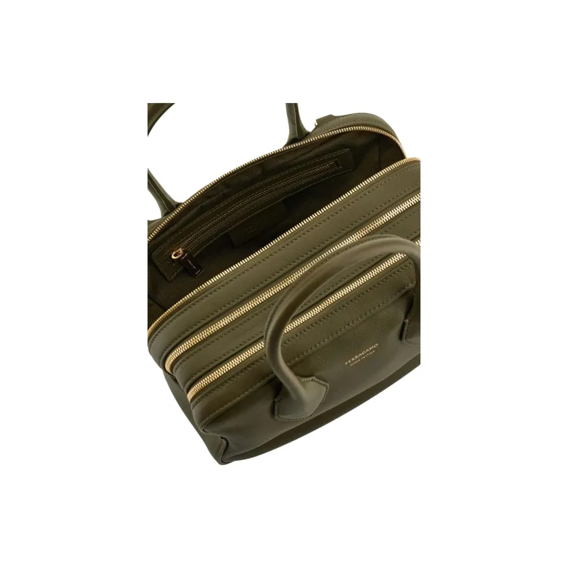 FERRAGAMO Cow Leather One Shoulder Handbags Small Size Women's Olive Green-5