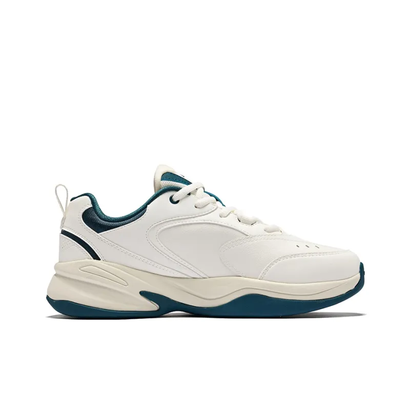 Erke Lead Navigation Anti Slip Wear Resistant Low Top Casual Shoes Men's Microcrystal White Numbers Cyan-1