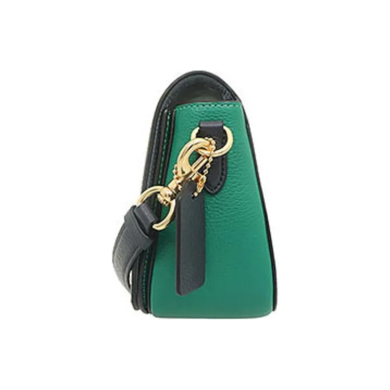 COACH Horse And Garriage Cow Leather Handbag, Crossbody Bag, Saddle Bag, Shoulder Bag Women's Blue-1
