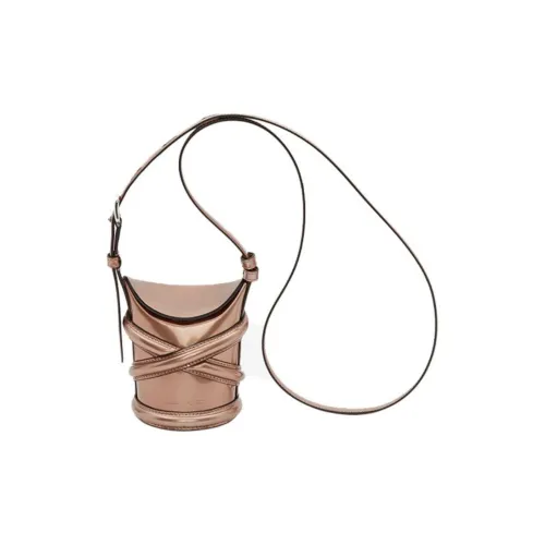 Alexander McQueen THE CURVE BAG Calfskin Bucket Bags Shoulder Bag Crossbody Bag Women's Rose Gold