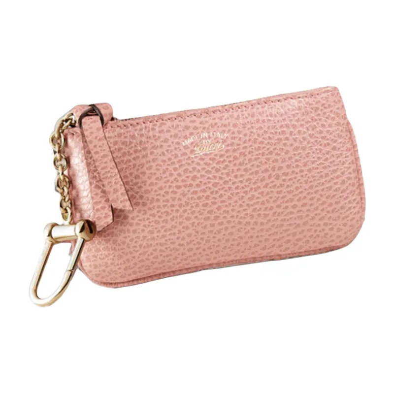 GUCCI Cow Leather Coin Purse Women's Nude Pink-1