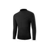 Thickened Unlined Clothing (Black) Thickened and Fleece-Lined/Windproof Mock Neck