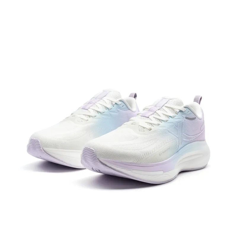 XTEP Chasing Clouds 2nd Generation Cushioning Rebound Low Top Running Shoes Women's White Purple-3