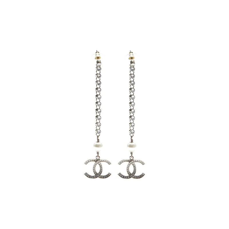 CHANEL 2021 Cc Rhinestone Earrings-0