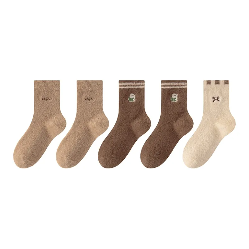 MIIOW Mid Calf Socks Women's Combo Set-13