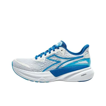 Diadora Anti Slip Wear Resistant Low Top Long Distance Running Shoes Men's Blue White