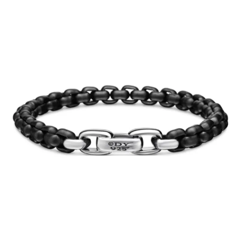 David Yurman Sterling Silver Box Chain Bracelet 7.3mm-3