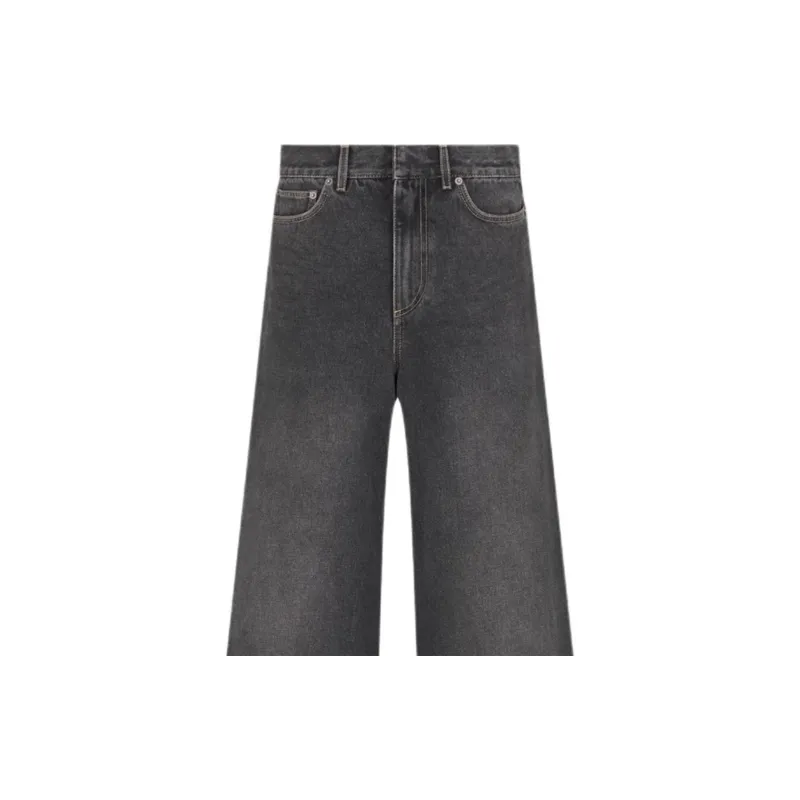 DIOR Button Detailed Wide Leg Jeans-2