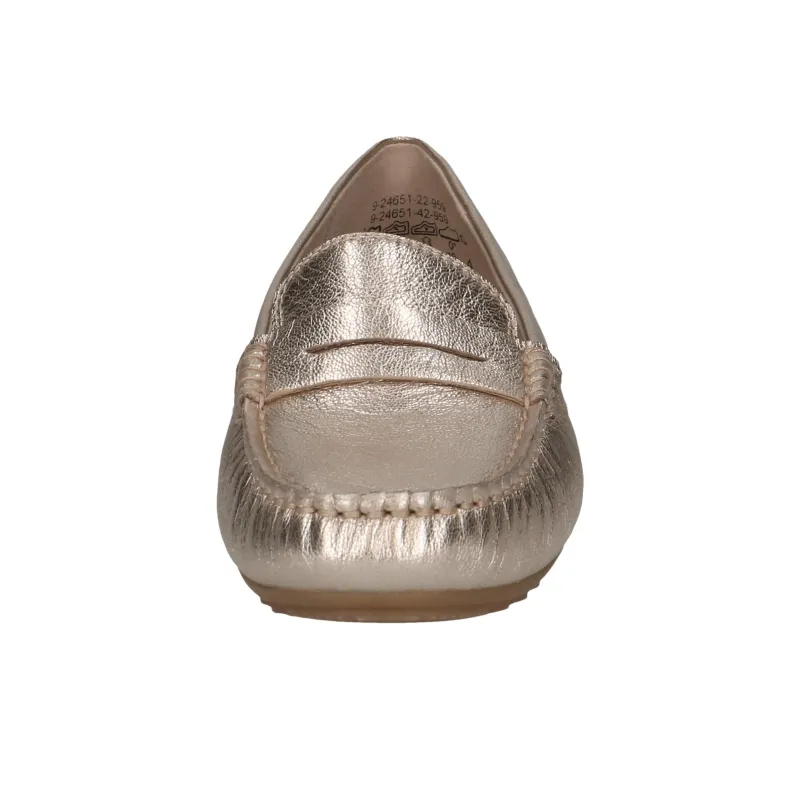 CAPRICE Bonita Loafers 1cm Women's Gold-4
