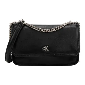 CALVIN KLEIN Synthetic Material Shoulder Bag Medium Size Women's Space Black