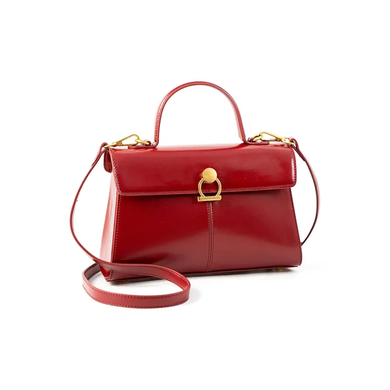 Vigno Synthetic Leather Handbag, One Shoulder, Crossbody Bag Regular Women's Red-2