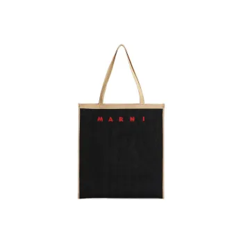 MARNI Logo Embroidered Top Handle Bag