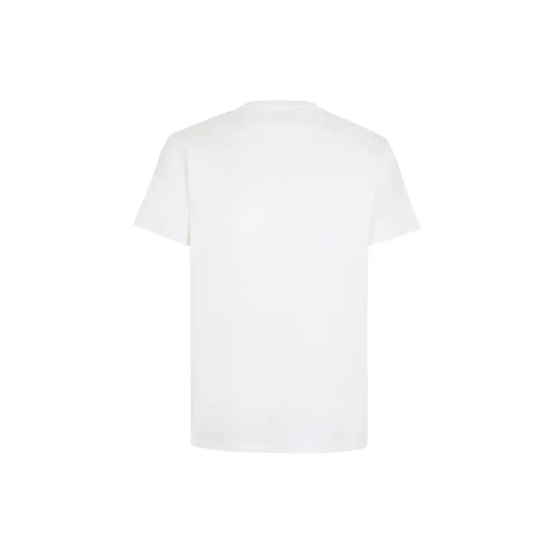 FENDI Logo Embroidered Crewneck T Shirt-1
