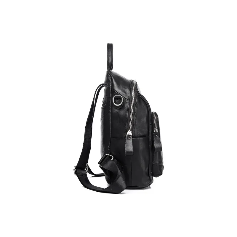 H YXIANG Cow Leather Backpack Women's Multicolor-4