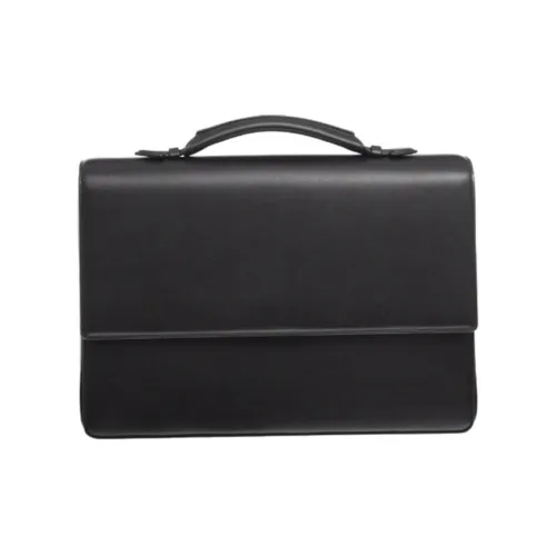 CARTIER Calfskin Briefcases Handbags Men's Black