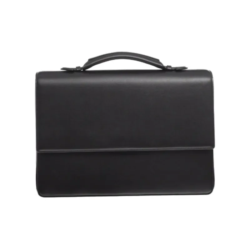CARTIER Calfskin Briefcases Handbags Men's Black-0