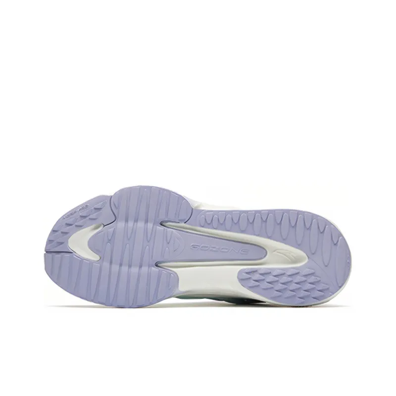 Anta Running Collection Cushioning Anti Slip Wear Resistant Breathability Low Top Running Shoes Women's Gray Purple-4