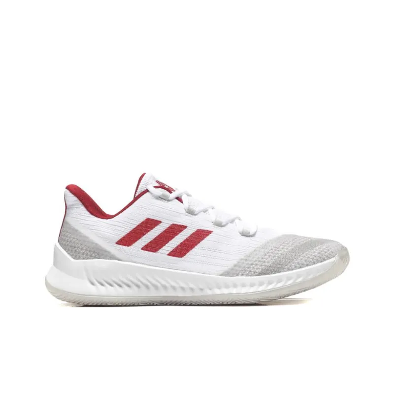 Adidas Anti Slip Wear Resistant Low Top Basketball Shoes Men's White Red-1