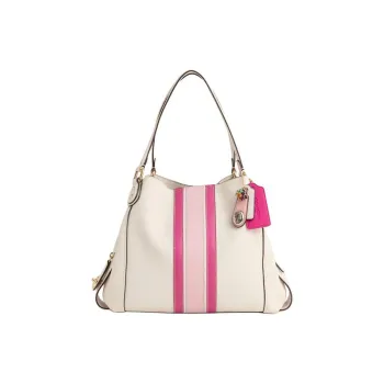 COACH Edie Leather Shoulder Bags Handbags Women's Pink