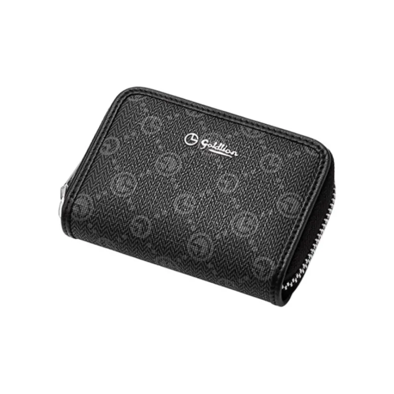 GOLDLION PVC Card Holder Card Holder Men's Black-1