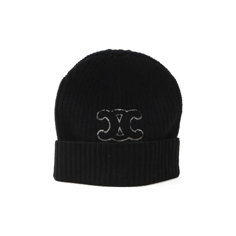 CELINE Wool Beanies Men's Black-0