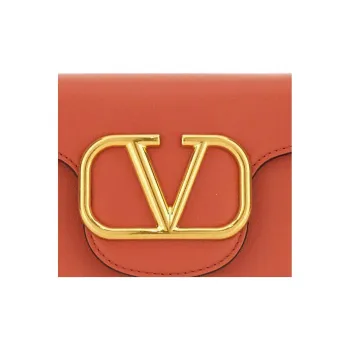 Valentino Locò VLogo Plaque Foldover Top Shoulder Bag