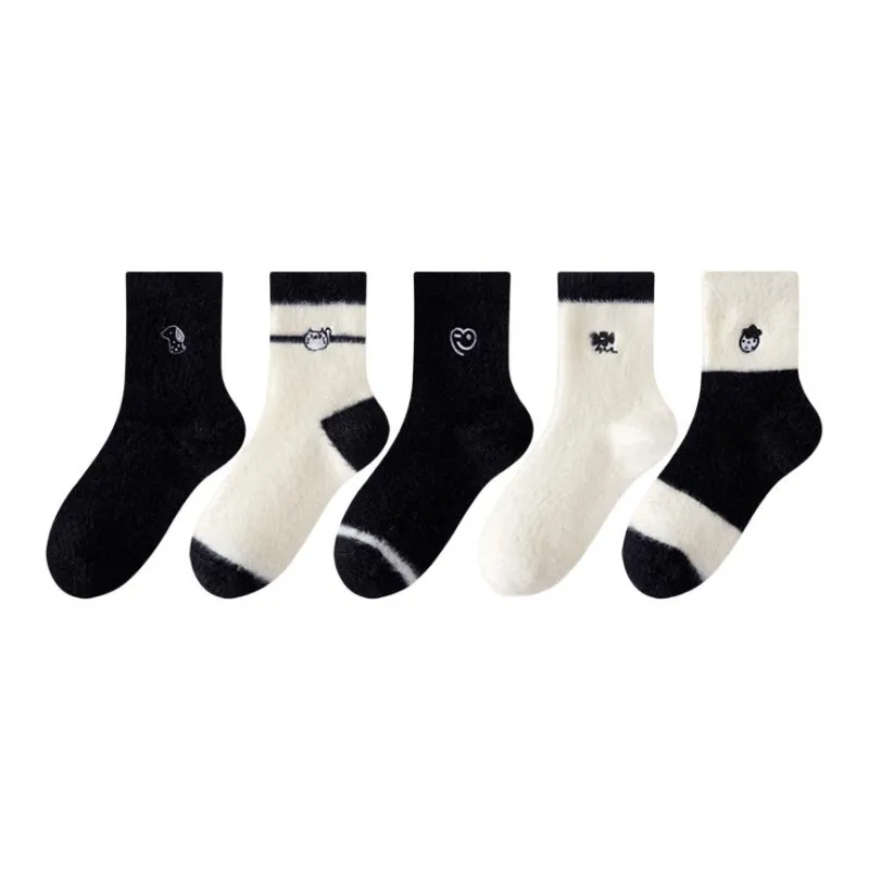 MIIOW Mid Calf Socks Women's Combo Set-11