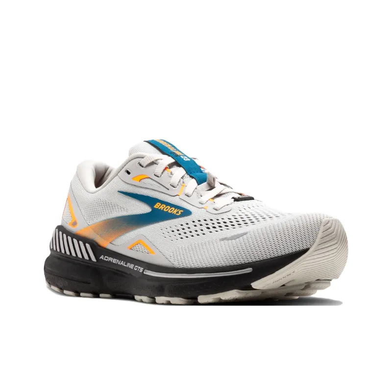 Brooks Adrenaline GTS Waterproof And Wear-resistant Low-Top Casual Running Shoes Men's Gray Orange Blue-2