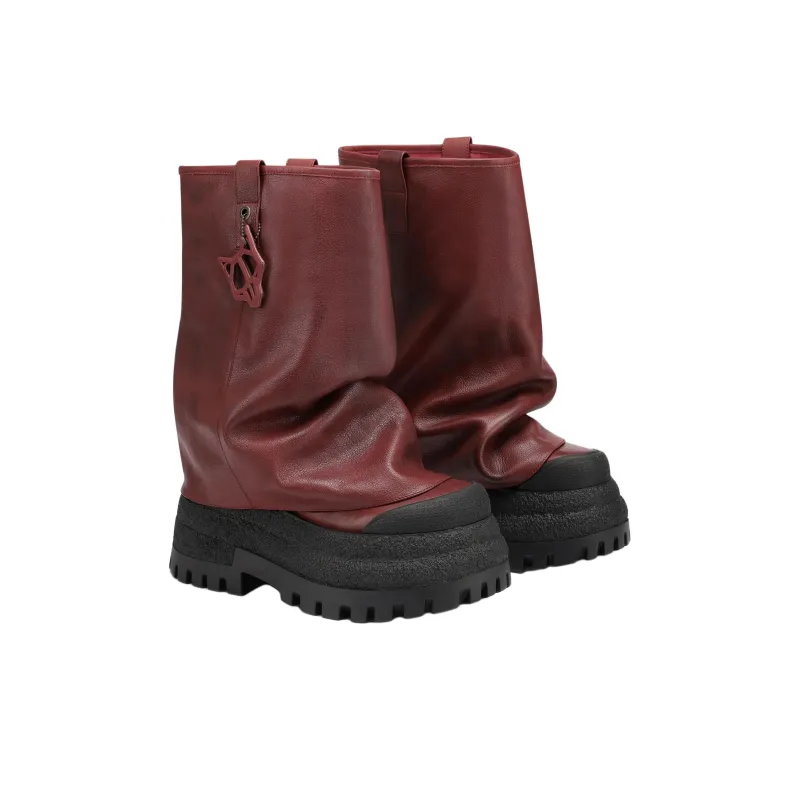 Naked Wolfe Disturb Ankle Boots 9cm Women's Red-2