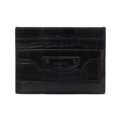 Balenciaga Neo Classic Calfskin Card Holder Wallet Men's Black