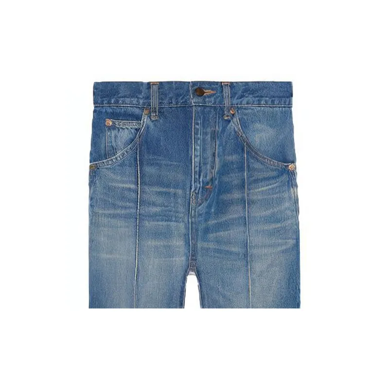 SAINT LAURENT Cropped High-rise Jeans-2