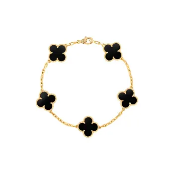 Van Cleef & Arpels 18K Gold Bracelets Women's Black