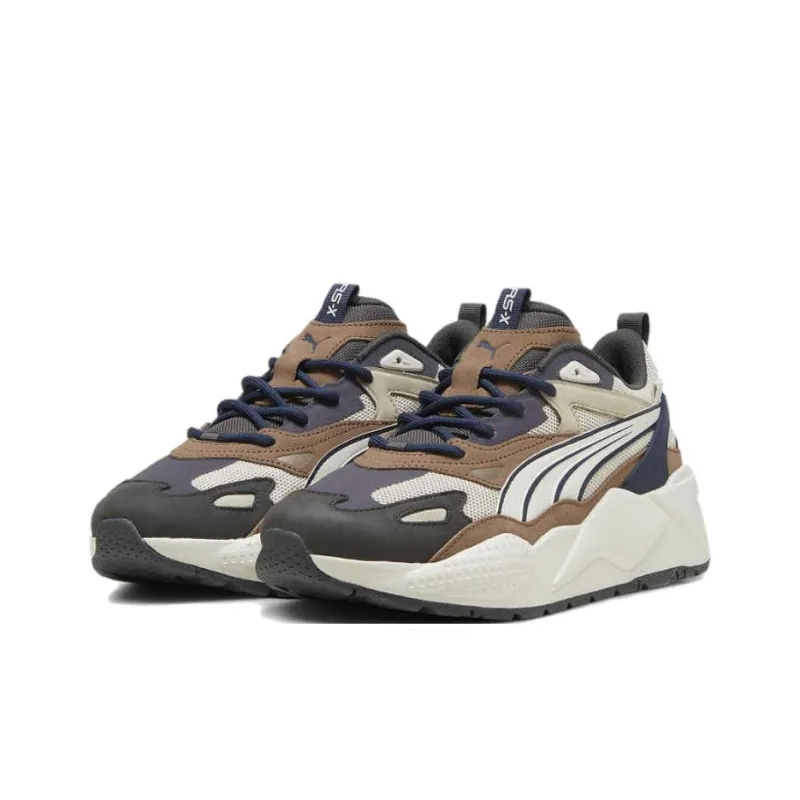 PUMA Anti Slip Wear Resistant Low Top Casual Shoes Unisex Blue Beige Brown-2