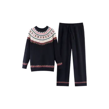 ZumashL Luxury Designer Series Pajama Set Women's Smoke Ink Black