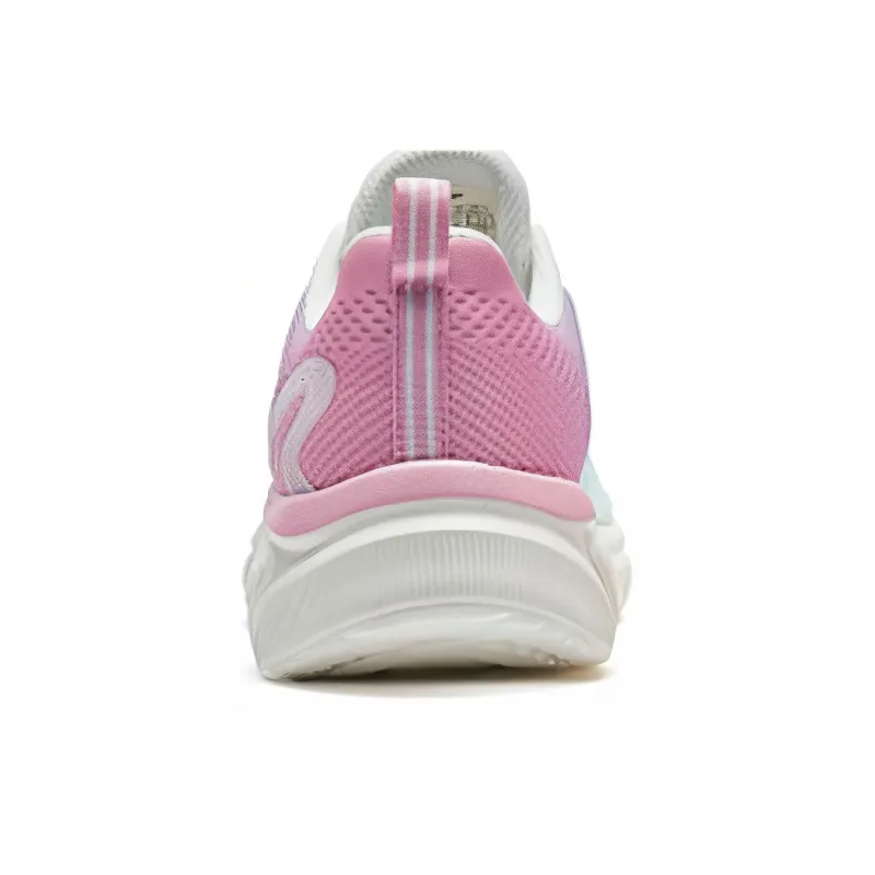 XTEP Anti Slip Wear Resistant Low Top Running Shoes Women's White Blue Pink-3